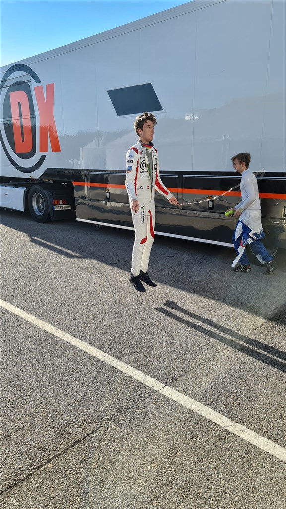 Valdemar i raceren umiddelbart før Løb 3